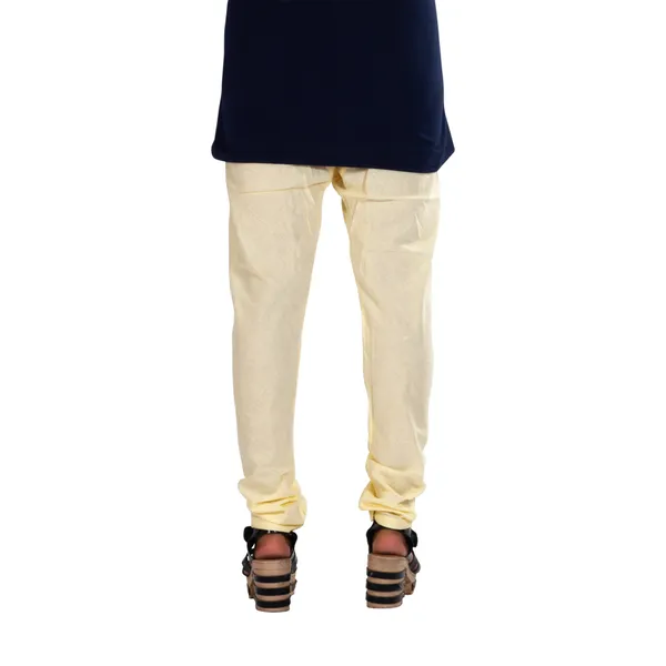 Cream_Cotton_Gathered_Chudidar_Pant_For_Women