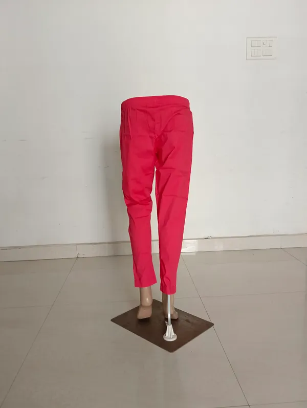 Peach_Cotton_Lycra_Straight_Kurti_Pant_For_Women