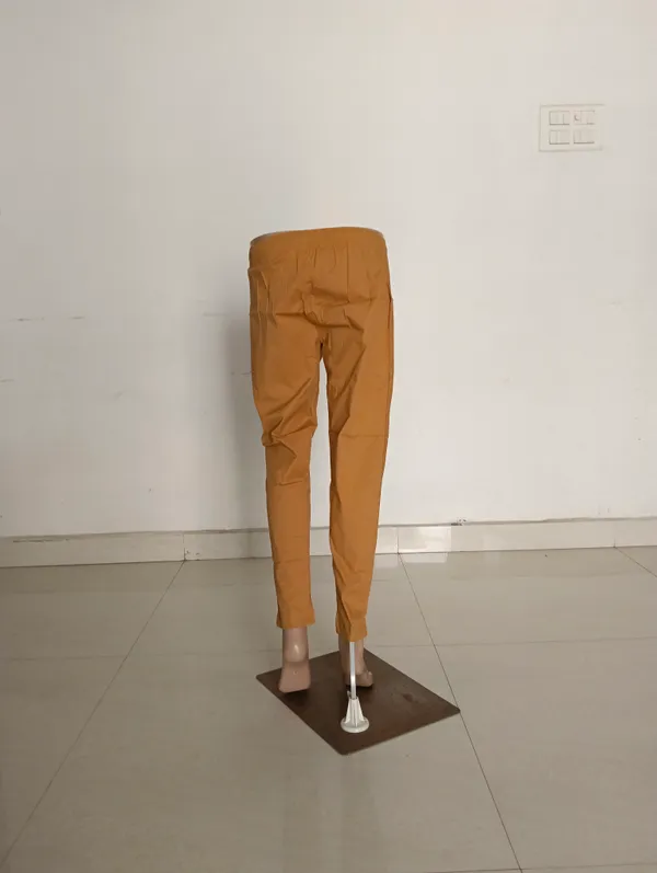 Beige_Cotton_Lycra_Straight_Kurti_Pant_For_Women