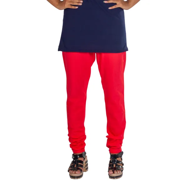 Peach_Cotton_Gathered_Chudidar_Pant_For_Women