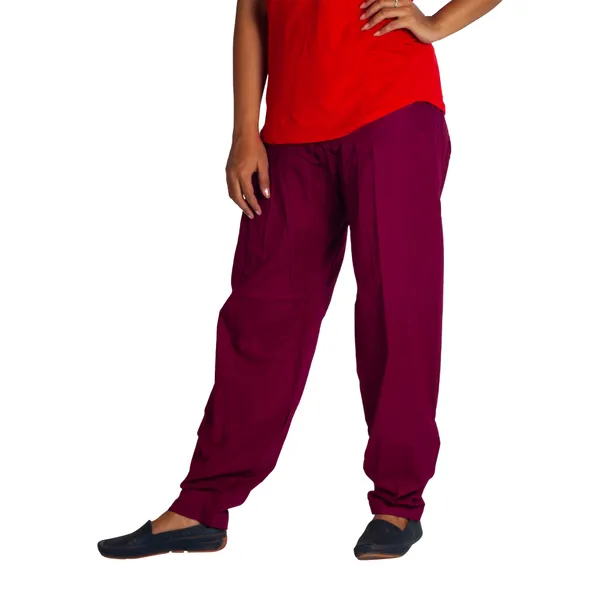 Fuchsia_Cotton_Relaxed_Fit_Salwar_Pant_For_Women
