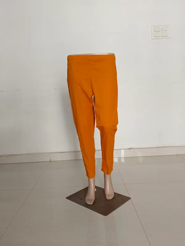 Mustard_Cotton_Lycra_Straight_Kurti_Pant_For_Women