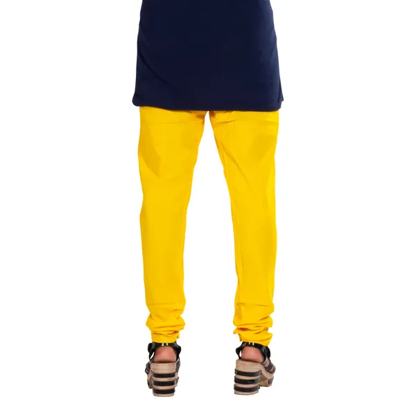 Golden_Yellow_Cotton_Gathered_Chudidar_Pant_For_Women