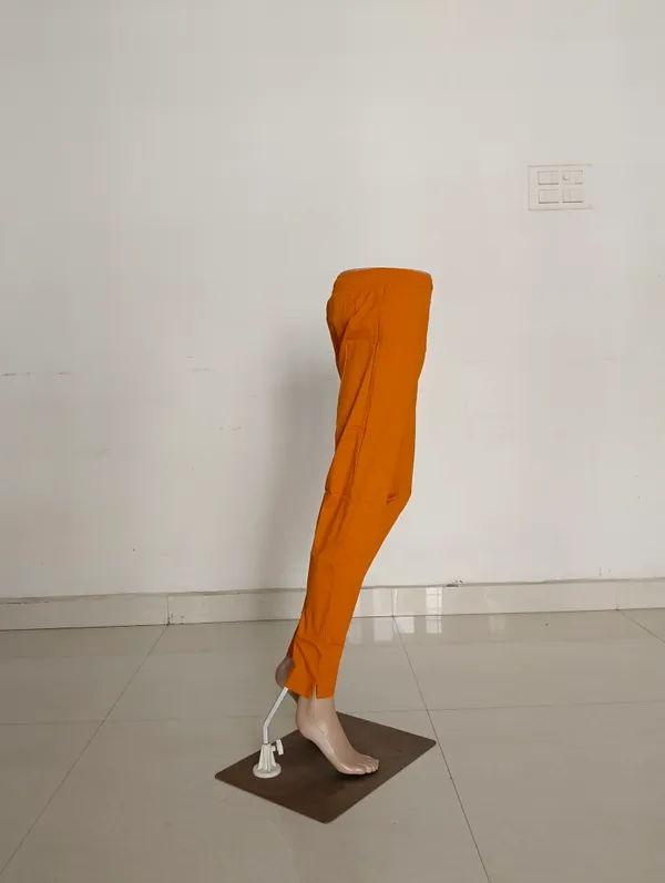 Mustard_Cotton_Lycra_Straight_Kurti_Pant_For_Women