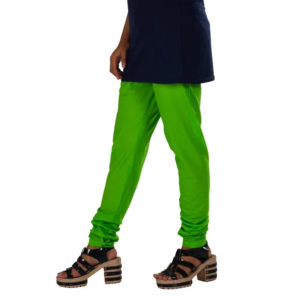 Light_Green_Cotton_Gathered_Chudidar_Pant_For_Women