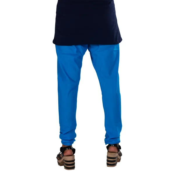 Light_Blue_Cotton_Gathered_Chudidar_Pant_For_Women