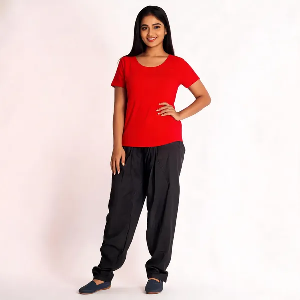 Black_Cotton_Relaxed_Fit_Salwar_Pant_For_Women
