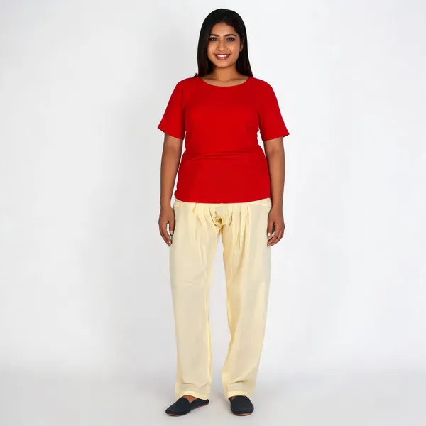 Cream_Cotton_Relaxed_Fit_Salwar_Pant_For_Women