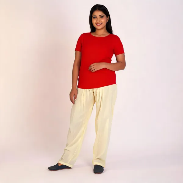 Cream_Cotton_Relaxed_Fit_Salwar_Pant_For_Women