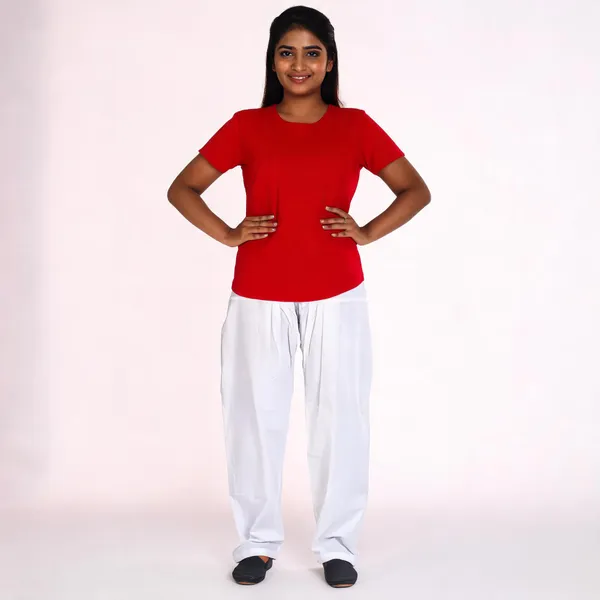 White_Cotton_Relaxed_Fit_Salwar_Pant_For_Women