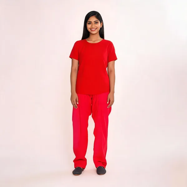 Red_Cotton_Relaxed_Fit_Salwar_Pant_For_Women