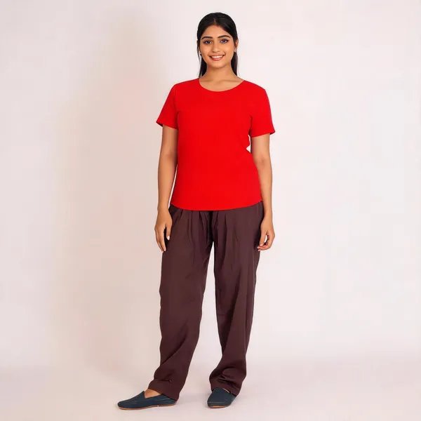 Wine_Cotton_Relaxed_Fit_Salwar_Pant_For_Women