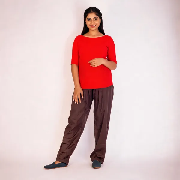 Wine_Cotton_Relaxed_Fit_Salwar_Pant_For_Women