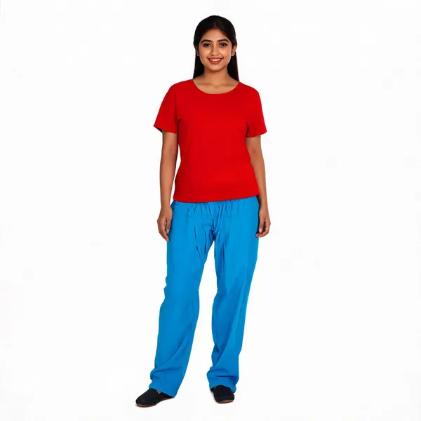 Light_Blue_Cotton_Relaxed_Fit_Salwar_Pant_For_Women