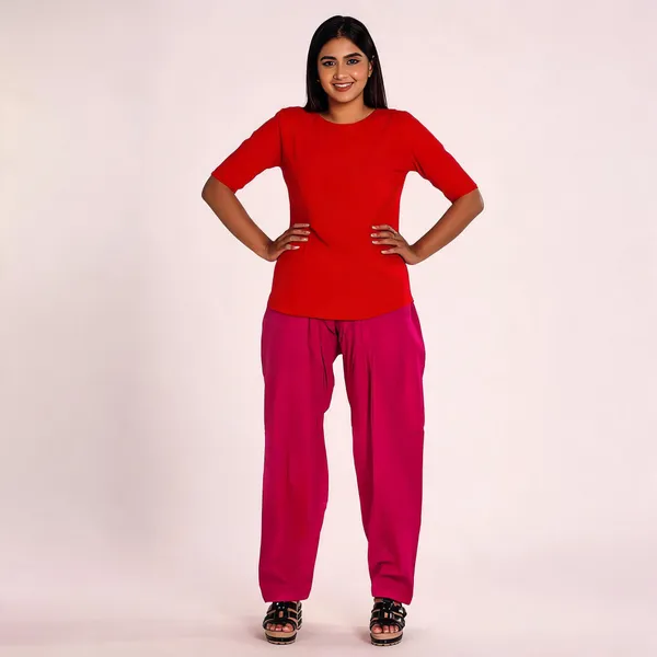Pink_Cotton_Relaxed_Fit_Salwar_Pant_For_Women