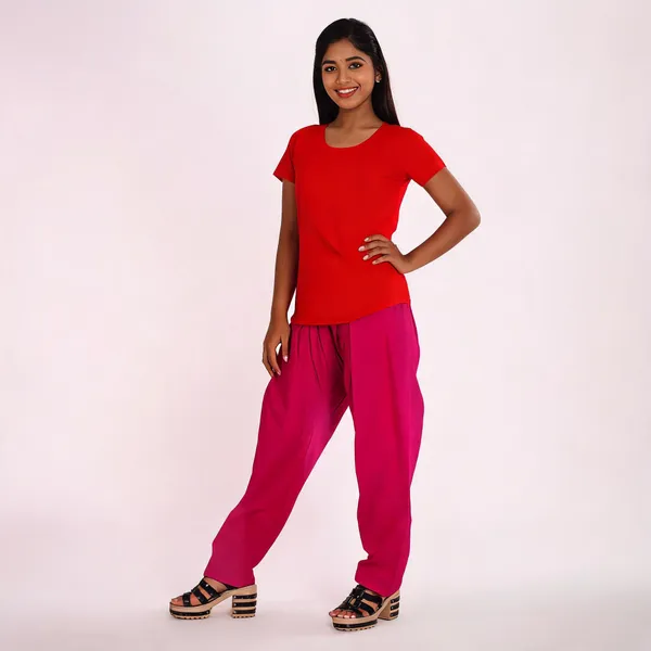 Pink_Cotton_Relaxed_Fit_Salwar_Pant_For_Women