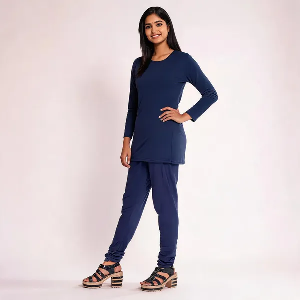 Navy_Cotton_Slim_Fit_Chudidar_Pant_For_Women