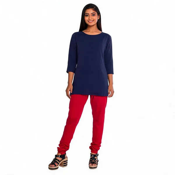 Fuchsia_Cotton_Slim_Fit_Chudidar_Pant_For_Women