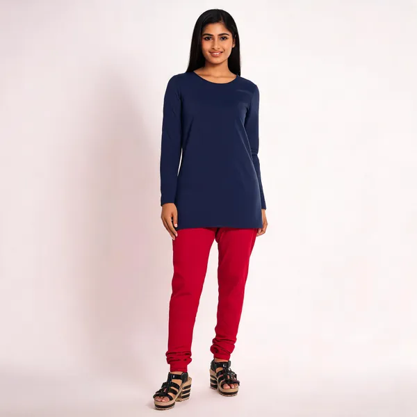 Fuchsia_Cotton_Slim_Fit_Chudidar_Pant_For_Women