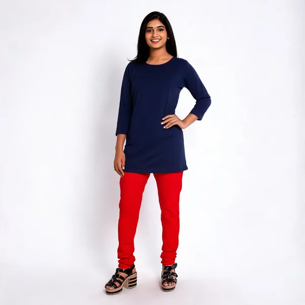 Red_Cotton_Slim_Fit_Chudidar_Pant_For_Women