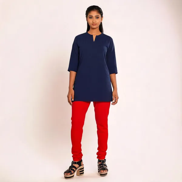 Red_Cotton_Slim_Fit_Chudidar_Pant_For_Women