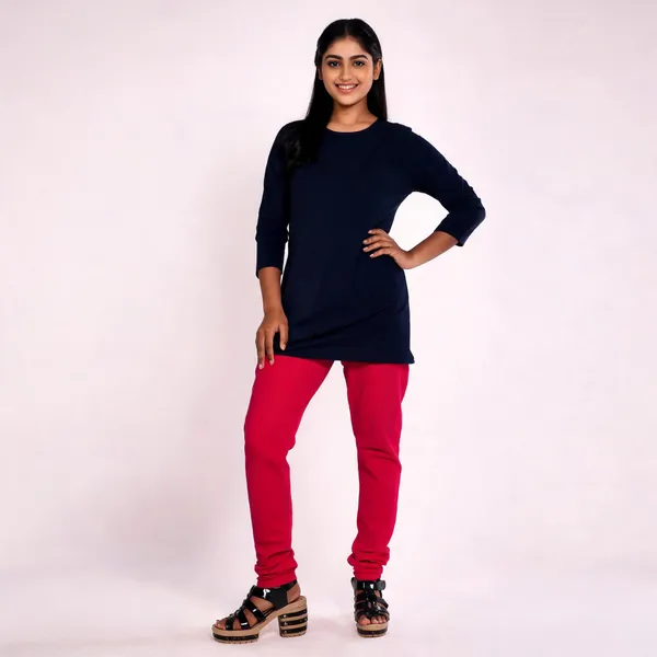 Pink_Cotton_Gathered_Chudidar_Pant_For_Women