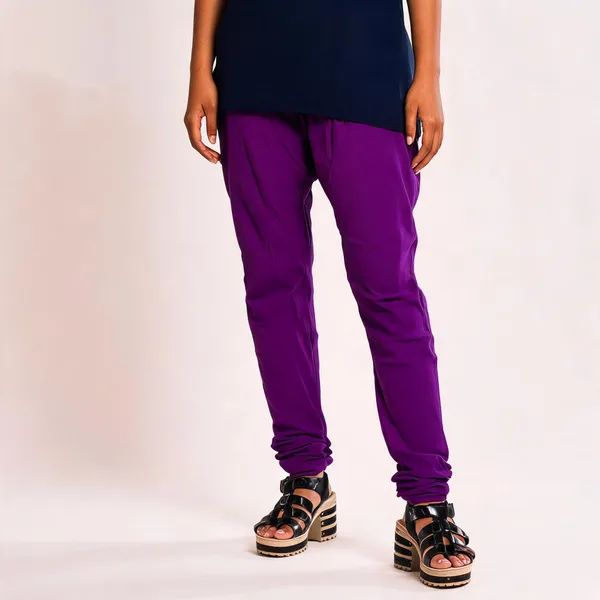 Orchid_Cotton_Gathered_Chudidar_Pant_For_Women
