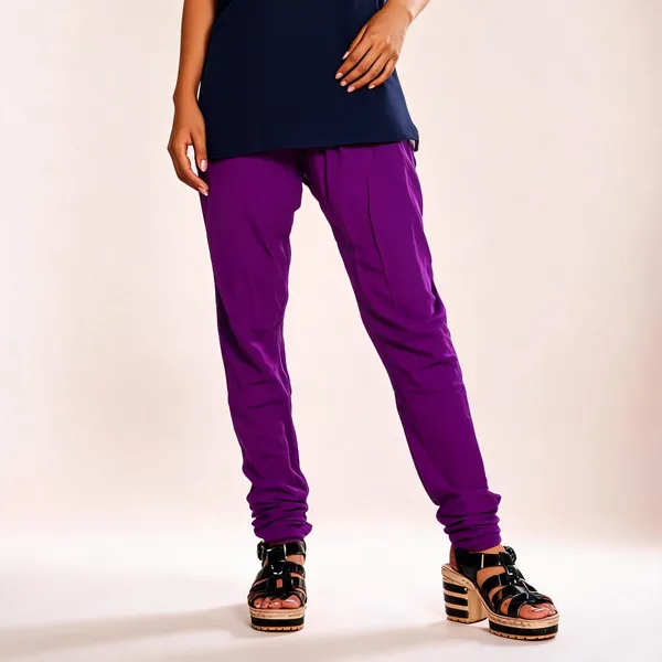 Orchid_Cotton_Gathered_Chudidar_Pant_For_Women