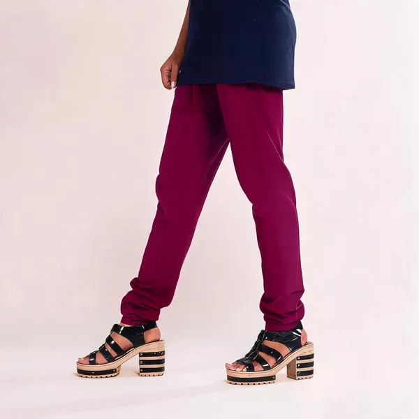 Violet_Cotton_Gathered_Chudidar_Pant_For_Women
