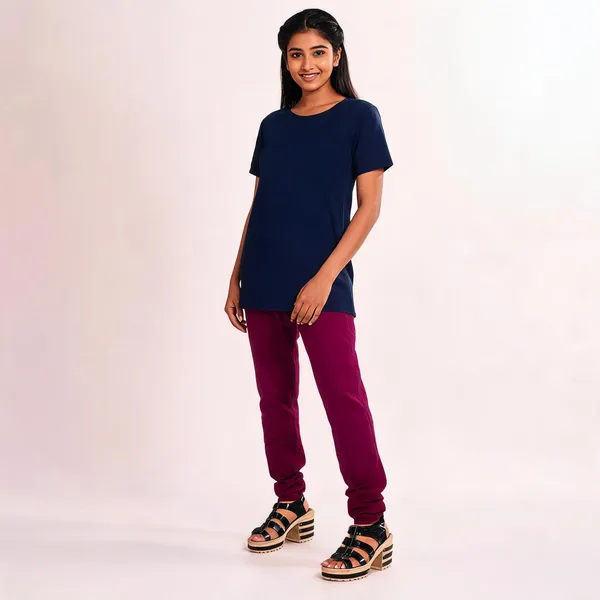 Violet_Cotton_Gathered_Chudidar_Pant_For_Women
