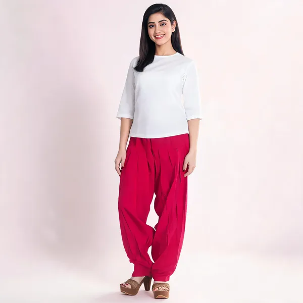 Pink_Cotton_Loose_Fit_Patiala_Pant_For_Women