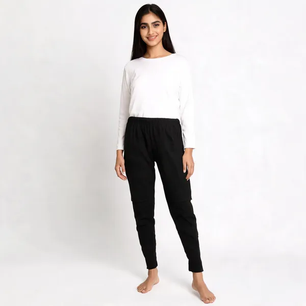Black_Cotton_Lycra_Straight_Kurti_Pant_For_Women