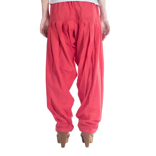 Peach_Cotton_Loose_Fit_Patiala_Pant_For_Women