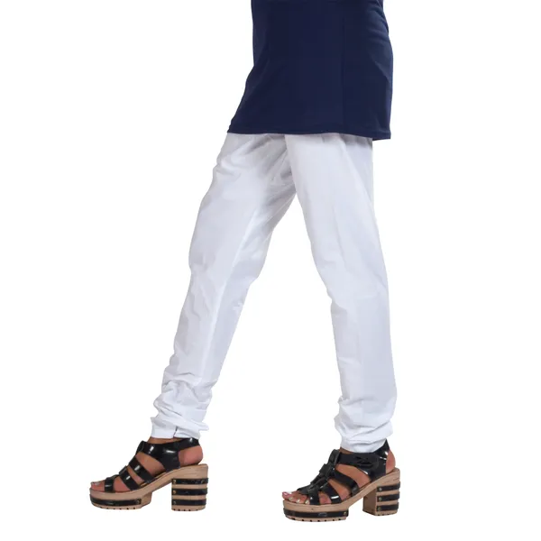 White_Cotton_Gathered_Chudidar_Pant_For_Women