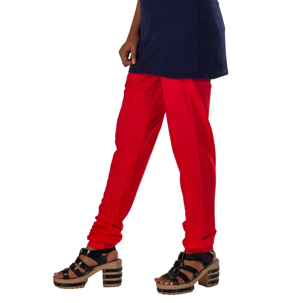 Peach_Cotton_Gathered_Chudidar_Pant_For_Women
