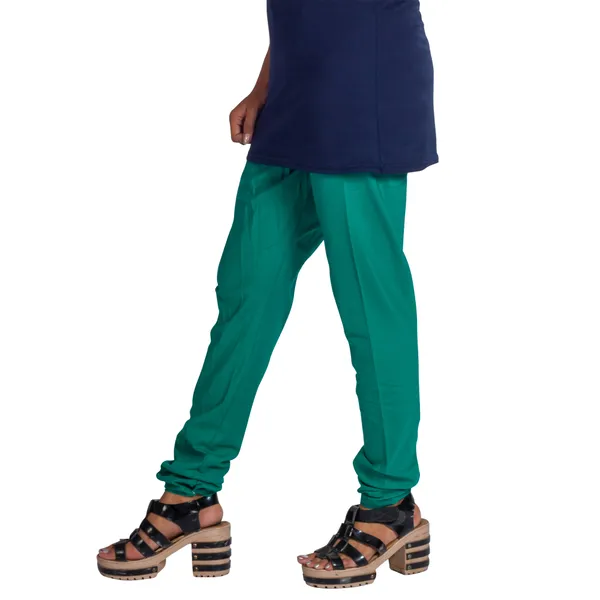 Lama_Green_Cotton_Gathered_Chudidar_Pant_For_Women