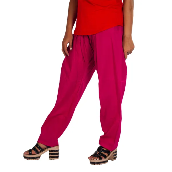Pink_Cotton_Relaxed_Fit_Salwar_Pant_For_Women