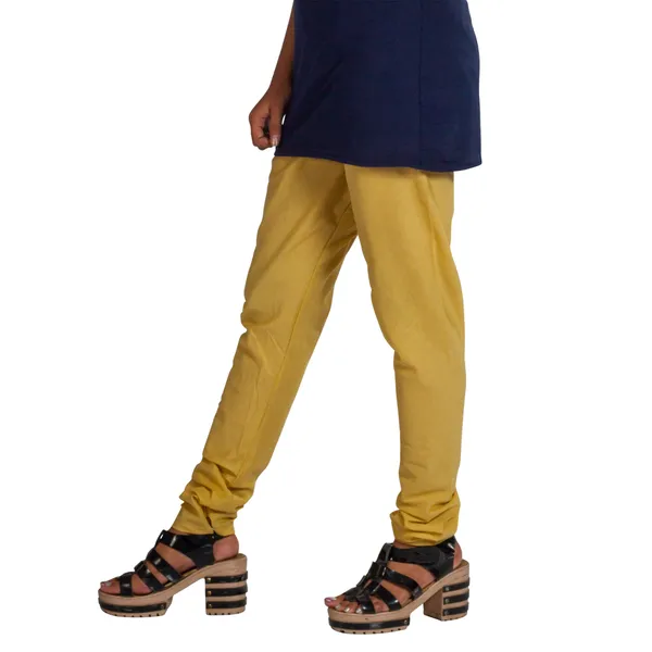 Beige_Cotton_Gathered_Chudidar_Pant_For_Women