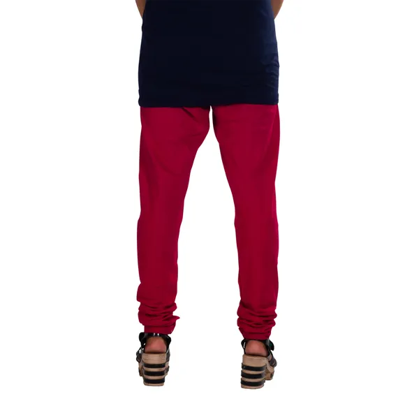 Maroon_Cotton_Gathered_Chudidar_Pant_For_Women