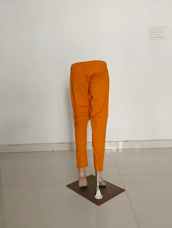 Mustard_Cotton_Lycra_Straight_Kurti_Pant_For_Women