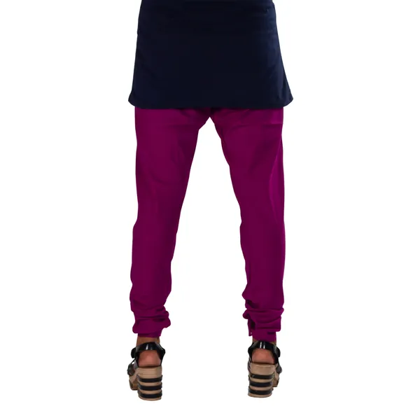 Purple_Cotton_Gathered_Chudidar_Pant_For_Women