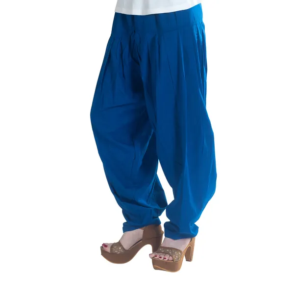 Dark_Blue_Cotton_Loose_Fit_Patiala_Pant_For_Women