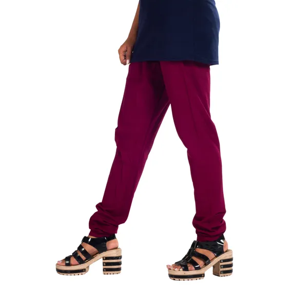 Violet_Cotton_Gathered_Chudidar_Pant_For_Women
