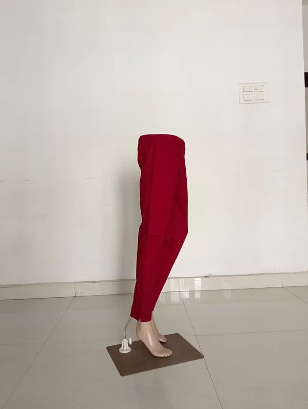 Maroon_Cotton_Lycra_Straight_Kurti_Pant_For_Women