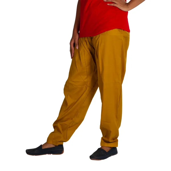 Beige_Cotton_Relaxed_Fit_Salwar_Pant_For_Women