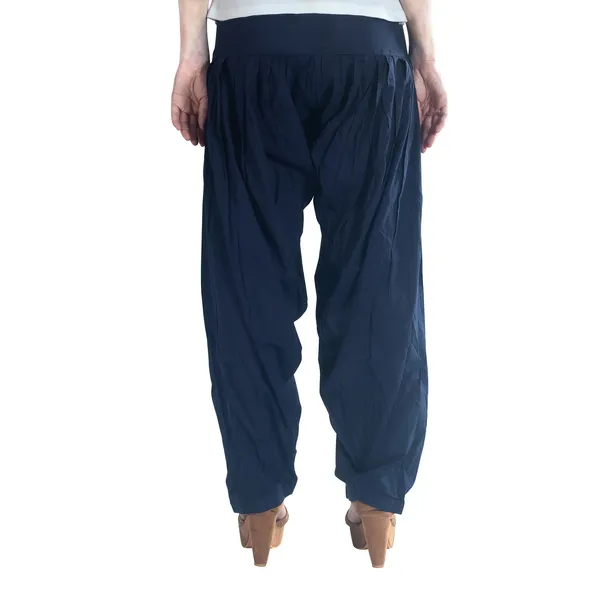Navy_Cotton_Loose_Fit_Patiala_Pant_For_Women