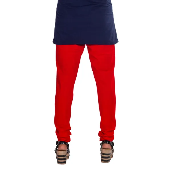 Red_Cotton_Slim_Fit_Chudidar_Pant_For_Women