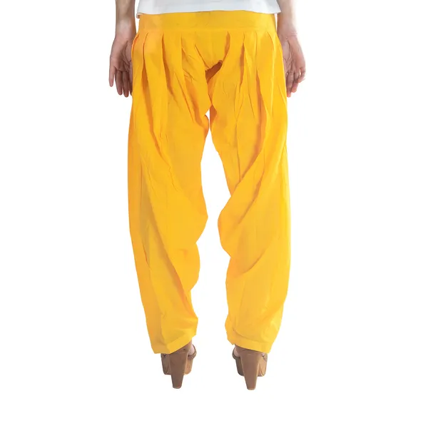 Golden_Yellow_Cotton_Loose_Fit_Patiala_Pant_For_Women