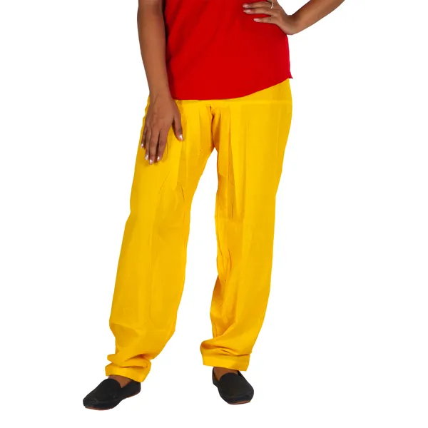 Golden_Yellow_Cotton_Relaxed_Fit_Salwar_Pant_For_Women