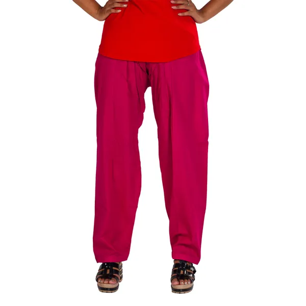Pink_Cotton_Relaxed_Fit_Salwar_Pant_For_Women